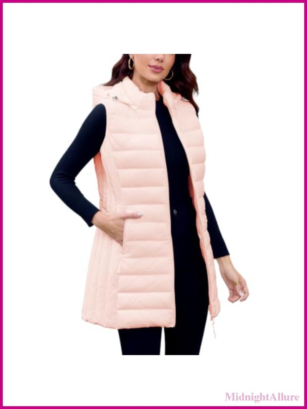 Ultra-Thin Lightweight Packable Puffer Vest Sleeveless Pockets Puffy